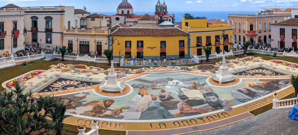 Alfombras de Flores - La Orotava ✅ Tenerife - Corpus Christi La Orotava